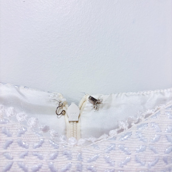 CYNTHIA CYNTHIA STEFFE Cream shiny dress - Picture 5 of 7